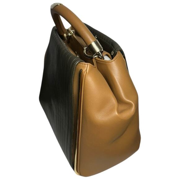 Eponymous Brown Tan Leather Detachable Shoulder Strap Kathryn Panel Handle Bag - Picture 4 of 8